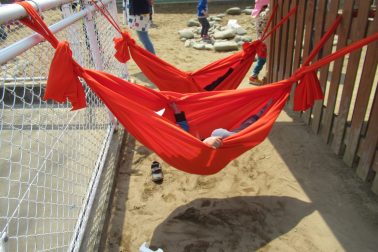 裏庭・手作りハンモック